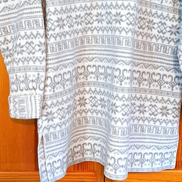 Victoria's Secret Country‎ Cozy Gray Fleece Jacket Shirt Small - Picture 10 of 10